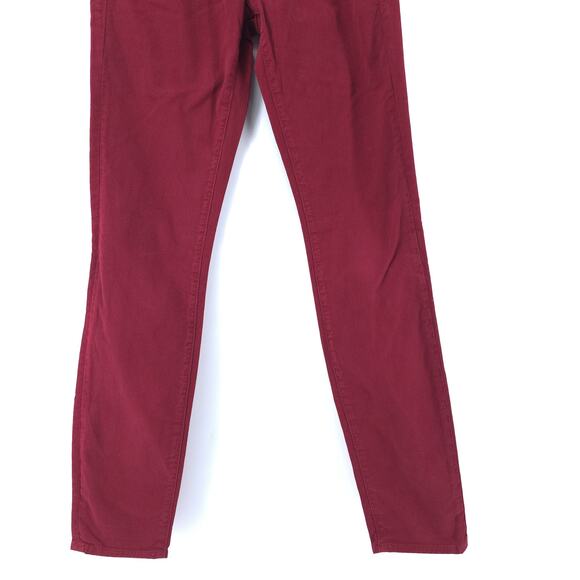 Articles of Society Size 24 Mya Scarlet Bright Maroon Denim Stretchy Skinny Jean - Picture 4 of 11